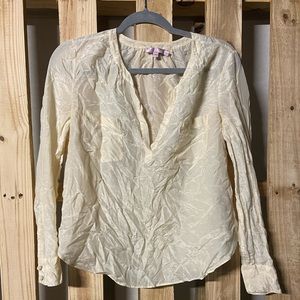 Calypso St Barth | Silk Blouse | Cream | Size XS